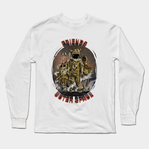 Friends from outer space Long Sleeve T-Shirt by Masrofik